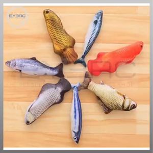 Soft Plush Bite Resistant Cat Toy Fish-shaped Durable Plush Material Bright Colors Engaging Playtime Comfortable Snuggle Time