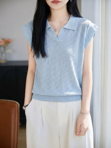 YUEXINYIRONG | Breathable and Slimming T-Shirt Polo Collar Sleeve Short Female Summer