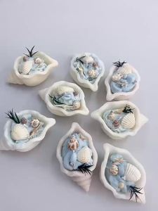 Ocean Beach Glass Candle Cup Handmade Aromatherapy Jelly Wax Crystal Candle Home Ornaments Gift for Friends