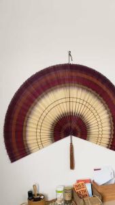 Quạt treo tường trang trí chất liệu mành tre  Trang trí tường  Treo tường trang trí nhà cửa phòng ngủ Bemiao Shop