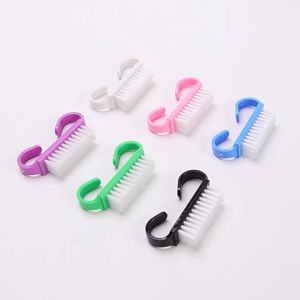 Pedicure Manicure Nail Brush Handle Grip Fingernail Scrub Cleaning Brush Nail Brush Soft Nail Cleaning Brush Nail Art Manicure Tools Cleaner for Plastic Accessoires Ongles Gel DIY Kit
