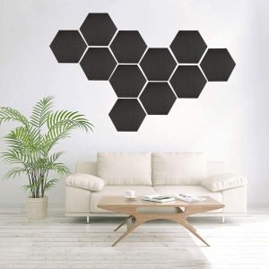 Hexagonal Strong Acoustic Panel Self-paste Soundproof Polyester Fiber Hexagon Wall Decor Panel