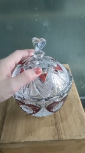 Hũ pha lê Âu và đĩa chân cao pha lê Kagimi ❤️❤️❤️