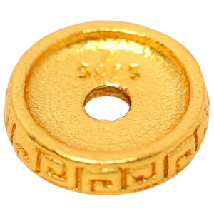 925 Pure Silver Gold Plated DIY Buddhist Beads Bracelet Spacer Ancient Method Handmade Jewelry Fashion Accessories