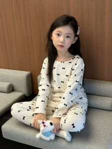 Long Sleeve Pure Cotton Home Clothes Set for Boys And Girls Autumn Season Comfortable Soft Cloud Cotton A-Class Safety