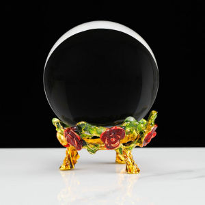 Creative Electroplated Crystal Ball Metal Base Ornament
