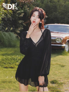 Conservative Thermal Bath One-Piece Swimsuit Womens New 2025 High-End Slimming plus Size Meat Covering Large Size