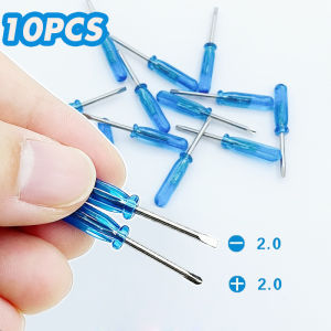 10PCS Mini 2mm Phillips/Slotted Screwdriver Set Cross/Flat Head Screwdrivers for Toys Glasses Mobile Phone Xbox Repair Tools