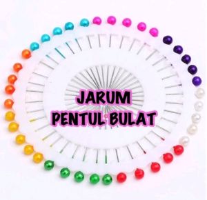 Jarum Pentul Bulat / Jarum Pentul Roda (40 pcs) Bros Pin Hijab Jilbab