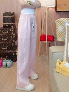 Shalldoer | Fashionable High Waist Drawstring Straight Leg Casual Pants Womens New 2025 Summer Loose Fit Long Trousers Elegant Style