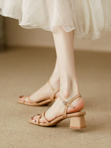 LIQIXIEFANG | Square Heel Ankle Strap Sandals