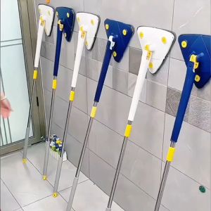 Mop Multifunctional Triangle spin mop sale with complete set spin mop with squeezer triangle cleaning mop for wall and ceiling mop cloth replacement rotatable adjustable triangle cleaning mop spin mop refill replacement 360 mop