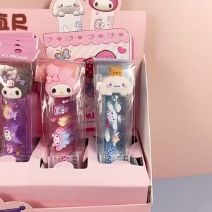 Penggaris Karakter Sanrio 15cm: Penggaris Motif Kuromi & Chinamon