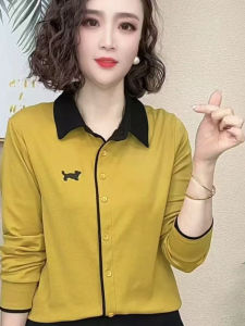 QIAOXIZI | Plus Size Slimming V-Neck Long Sleeve T-Shirt