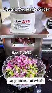 ITOP Electric Vegetable Slicer Chop/Dice/Shred 4-in-1 Stainless Steel Kitchen Machine Food Processor Multi-Function Vegetable Slicer Machine
