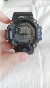 Student Large Dial Watch Sports Electronic Watch Waterproof Watch LED Display with Alarm Clock for Mens Sports Watch