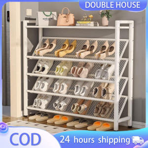 DOUBLE HOSUE Shoe Organizer Rack Multi-layer Shoes Shelf Stainless Steel Storage Rack For Dormitory Bedroom