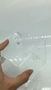 Chốt khóa cửa bằng mica/PC đúc trong suốt dán keo