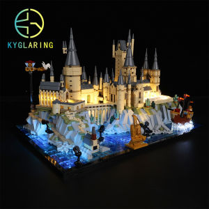 KY ก้อนต่อไฟ LED สำหรับชั้นวางของเล่น ชั้นเรียน Hogwarts Castle ของเล่นต่อชิ้นส่วนที่สามารถต่อได้ ไฟตกแต่งห้องน้ำ