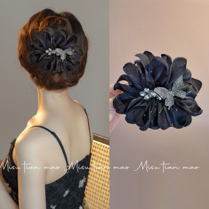 Elegant Butterfly Hair Clip Womens New 2025 High-End Hair Accessories Half-Up Bun Hairpin Headwear Fabric Art Hair Grips