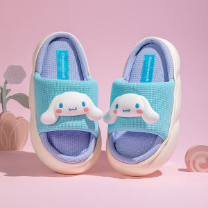 Sanrio Kids Linen Slippers Boys Indoor Home Non-Slip Girl Clow M Childrens Summer Slippers