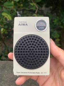 📻 Radio cổ Aiwa AR-777 thiếu nắp pin Hàng Nhật Bản nhỏ gọn siêu nhạy