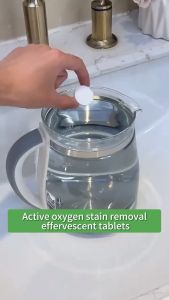 MixHome 10pcs Multi-Purpose Cleaner Oxygen Descaling Bubble Music Descaling Effervescent Tablets Multi-Purpose Cleaner 活氧除垢泡泡乐茶垢洗茶渍清洁剂去除垢神器