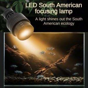 Professional LED South American Focusable Spotlight 15-60° Stepless Dimming COB Dual-color Beads Aquarium Eco Lighting with Flexible Adjustment