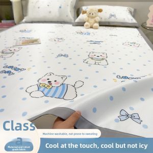 MONLEYTA | Summer Cartoon Cool Ice Silk Bed Sheet Baby & Child Friendly Washable Student Dorm Soft Bed Sheet
