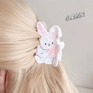 Cute Little Rabbit Hair Claw Clip Womens New 2025 Shark Clamp High Aesthetic Value Ins Hair Accessories Sweet Style  out