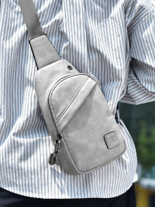 Túi Đeo Chéo Nam Thời Trang Bằng Da PU Chống Thấm Nước Túi Đeo Ngực Thể Thao Thường Ngày Túi Đeo Vai Đơn Giản Túi Vuông Đứng