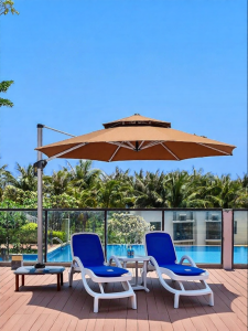 PURPLELEAF | Aesthetic Sunproof Roman Patio Umbrella