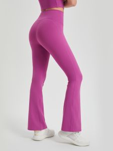 Antibacterial High Waist Peach Butt Yoga Pants No Innerwear Running Sports Shorts Womens Long Trousers Fitness Flare Pants