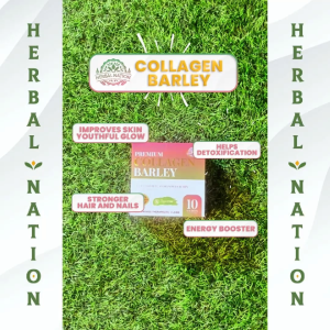 Herbal Nation Collagen + Barley (Zero-Sugar Collagen Tripeptide Vitamin C Hyaluronic Acid)