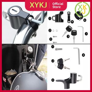 XYKJ Kunci Gembok Motor Kunci Pengaman Helm dengan Alat Anti Maling untuk Stang Motor Sepeda Original Motorlock
