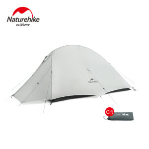 Naturehike ชุดเต้นท์ UL อัปเกรด1-2คน15D กันน้ำไนลอนกันลมน้ำหนักเบาเต็นท์แคมปิ้งเดินป่าพร้อมเสื่อปูพื้น