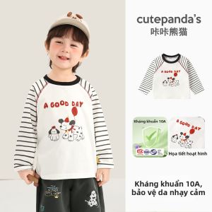 CUTEPANDAS | Áo Thun Bông Chống Khuẩn cho Trẻ Em