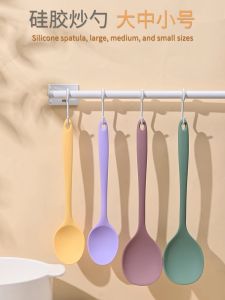 South Korea Platinum Silicone Spatula High Temperature Resistant Spatula Cooking Spoon Non-Stick Pan Special Non-Hurt Pan Cooking Rice Shovel