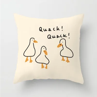 Nordic Style Sofa Pillow Cream Geometric Backrest Cushion Cover Living Room Decorative Square Pillow Case PP Cotton Core
