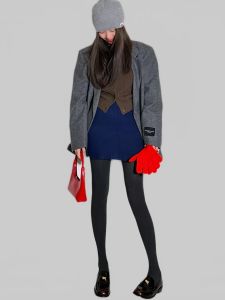 Váy Ngắn Chữ a Cạp Cao BBZ Studio Knit Minimalist Half-length Váy Nữ Thời Trang Mùa Xuân 2024 Pure Color Commute Style