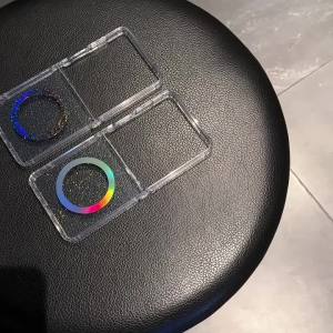 Ốp Lưng Từ Tính Samsung Galaxy Z Flip Thiết Kế Hình Ngôi Sao Lấp Lánh Ốp Lưng Bằng Da Trong Suốt Chống Sốc Tương Thích Với Sạc Không Dây
