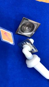 Thoát sàn máy giặt 10x10cm KAG-TSM222 đế đạn Phễu thoát nước có co nối máy giặt  ống từ D49-60  thoát nước nhanh