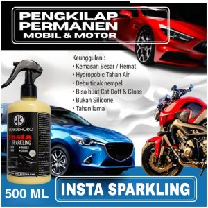 Paket Pengkilap body motor dan mobil permanen original efek daun talas Insta sparkling Pengkilap
