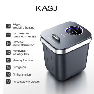 KASJ Z201 GREY Top Pressure Combined Massage circulating heating Electric Foot Spa Bath Massager With Removable Tray