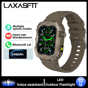 LAXASFIT 2025 New Sports Smart Watch 1.71 Screen Bluetooth Talking Watch LED Flashlight Outdoor Sports Smart Watch