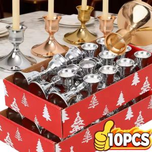 10Pcs Vintage Taper Candle Holders Vintage Metal Candlestick Holder Table Centerpiece Candle Stands for Christmas Party Dinning Wedding Decor