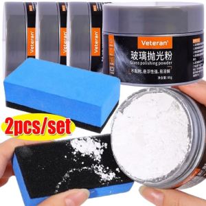 กระจกฟิล์มน้ำมันผงขัดเพชรเทียมกระจกรถยนต์80ก. ผงไม้กวาดหิมะกระจกหน้ารถหน้าต่างรถยนต์ซ่อมแซมตัวนำรอยขีดข่วนเครื่องมือบำรุงรักษาทำความสะอาด