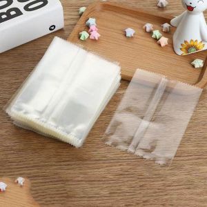 New 100pcs Baking Snowflake Biscuit Candy Bags Mooncake Bags Fully Transparent Machine Sealed Food Packaging Bags