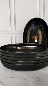 Piring Oval Mangkuk Ramen Anti Pecah Mangkok Korean Food Grade Aman Saji Makanan Dingin Panas