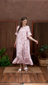 Oriana Homewear Maxi Dress Daster Maternity Panjang Kanza Series Collection | Daster Bumil Busui Friendly